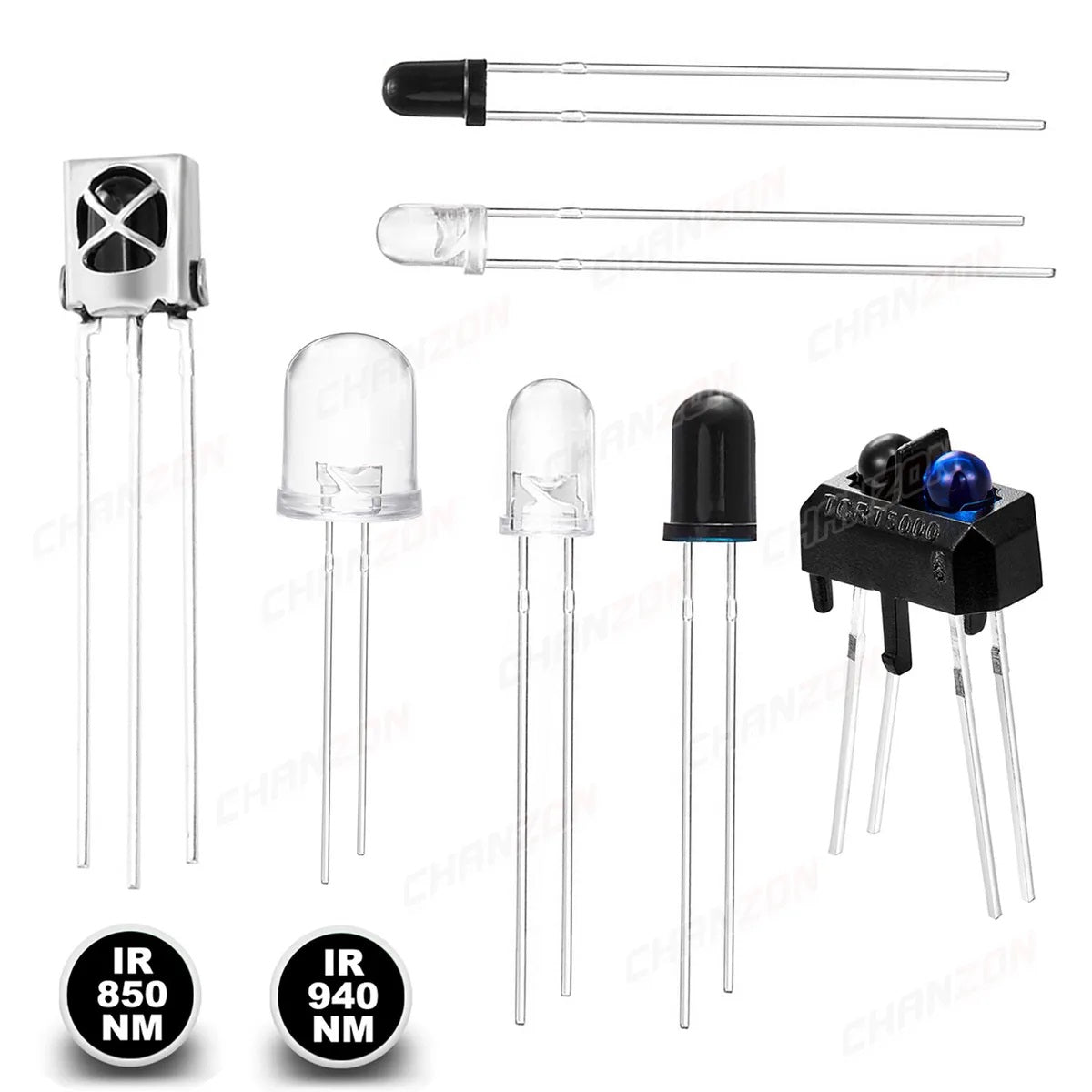 IR Receiver & Transmitter LED Pair (Round Head)