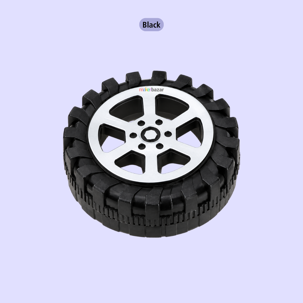 35x13mm DIY RC Toy Car Plastic Wheel Black Mini Robot Car Wheel