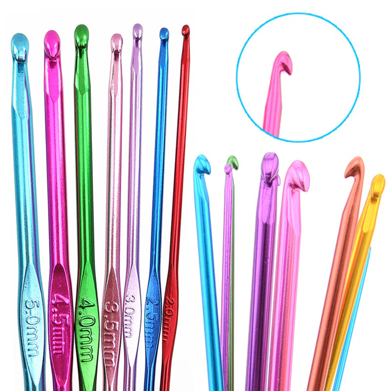 Coloured Aluminum Crochet Hook Knitting Needle