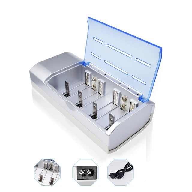 AA/AAA/9V/D/C Universal Battery Charger for Ni-Cd Ni-MH Cells