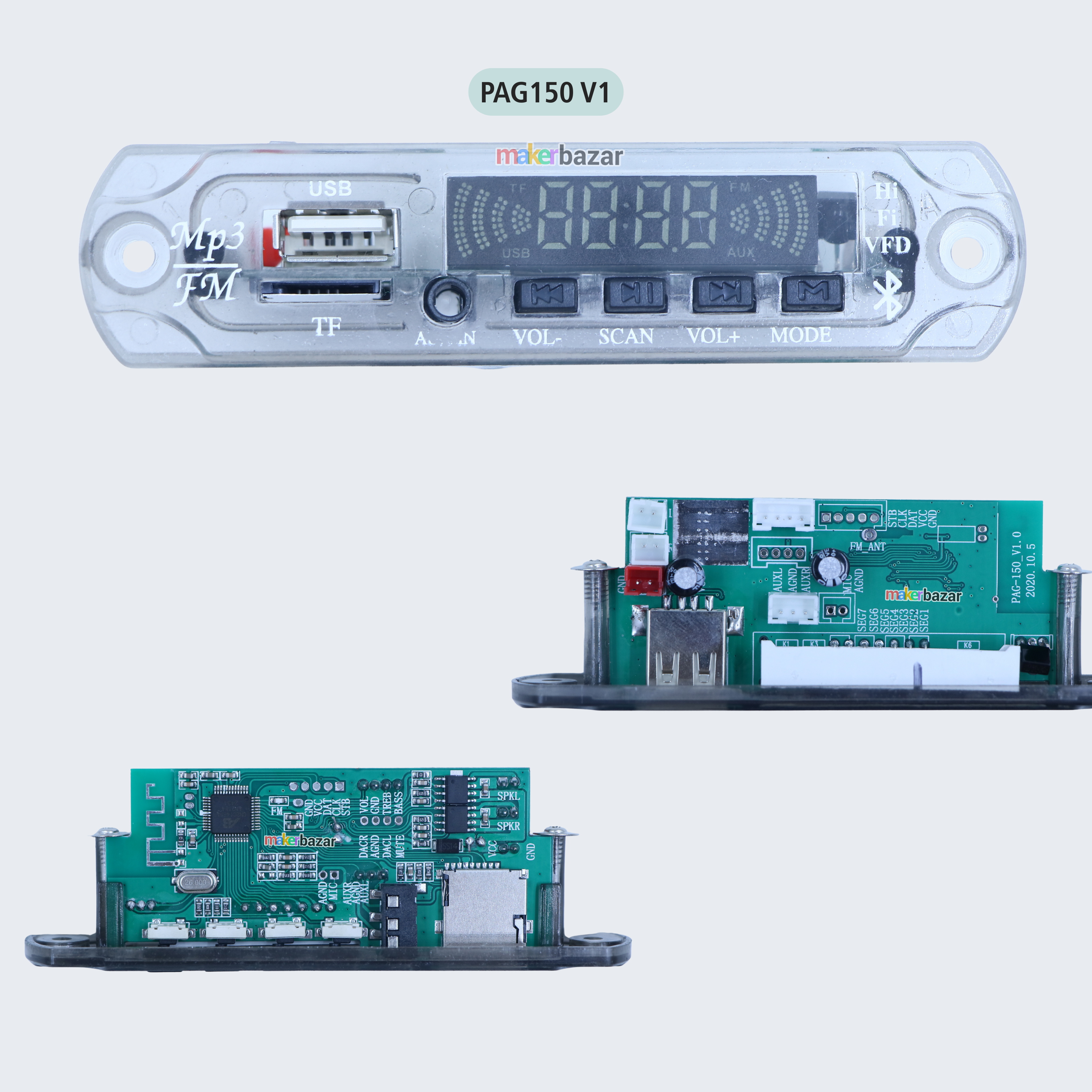 Pagaria Music Player Audio Decoder Module with Frame + Display