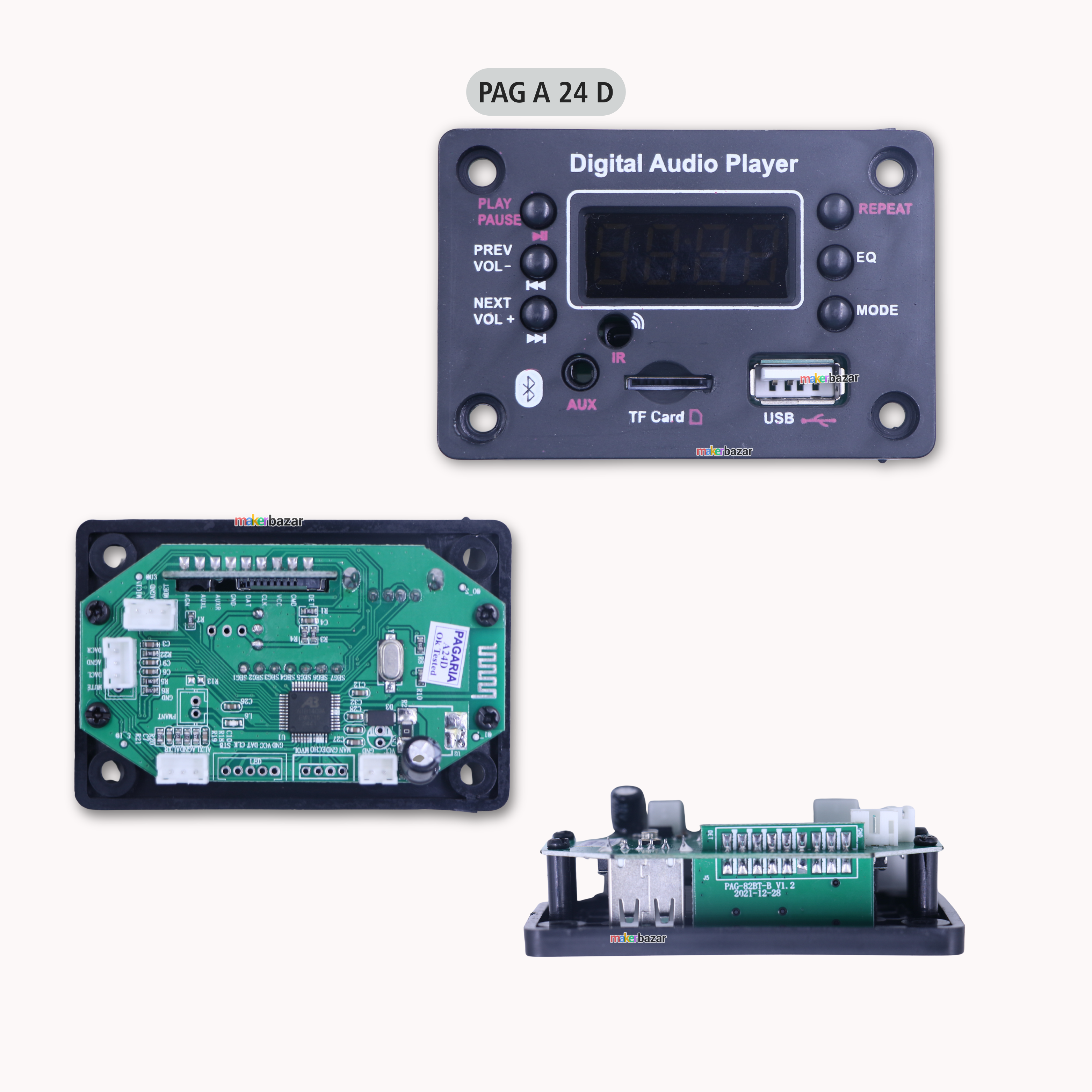 Pagaria Music Player Audio Decoder Module with Frame + Display