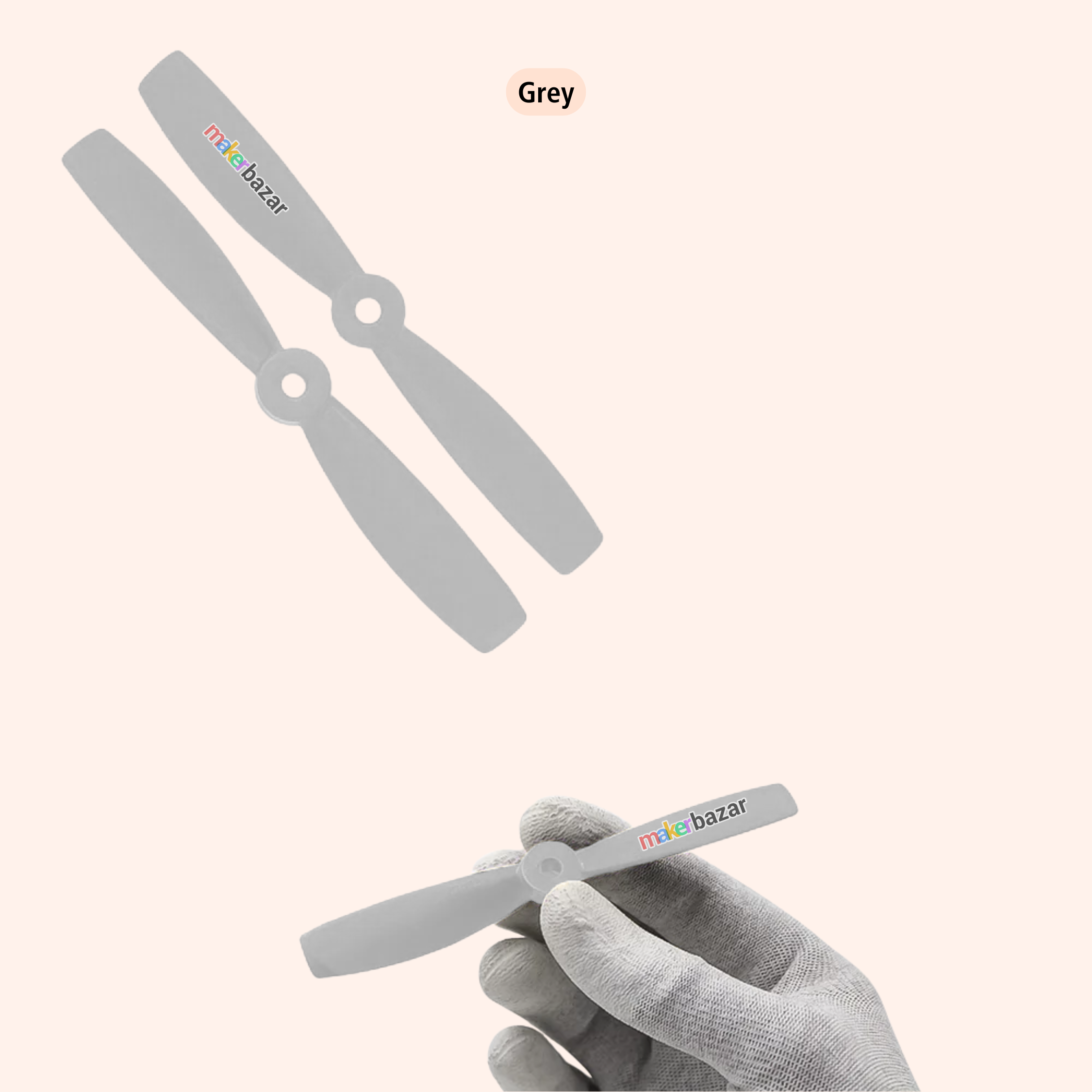 2-Blades 4.5mm Propellers For Drone/Quadcopters CW + CCW (1-Pair)