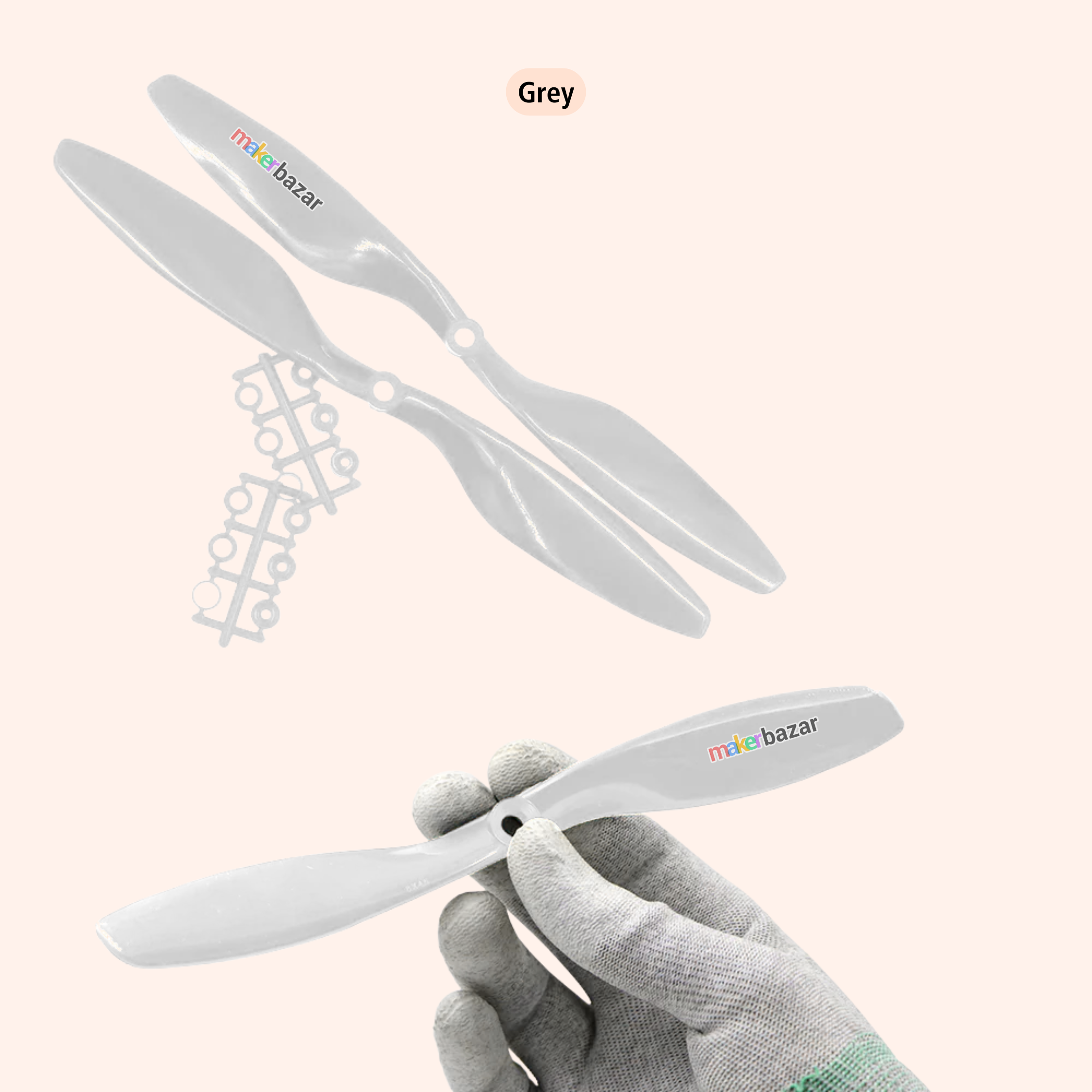 2-Blades 4.5mm Propellers For Drone/Quadcopters CW + CCW (1-Pair)