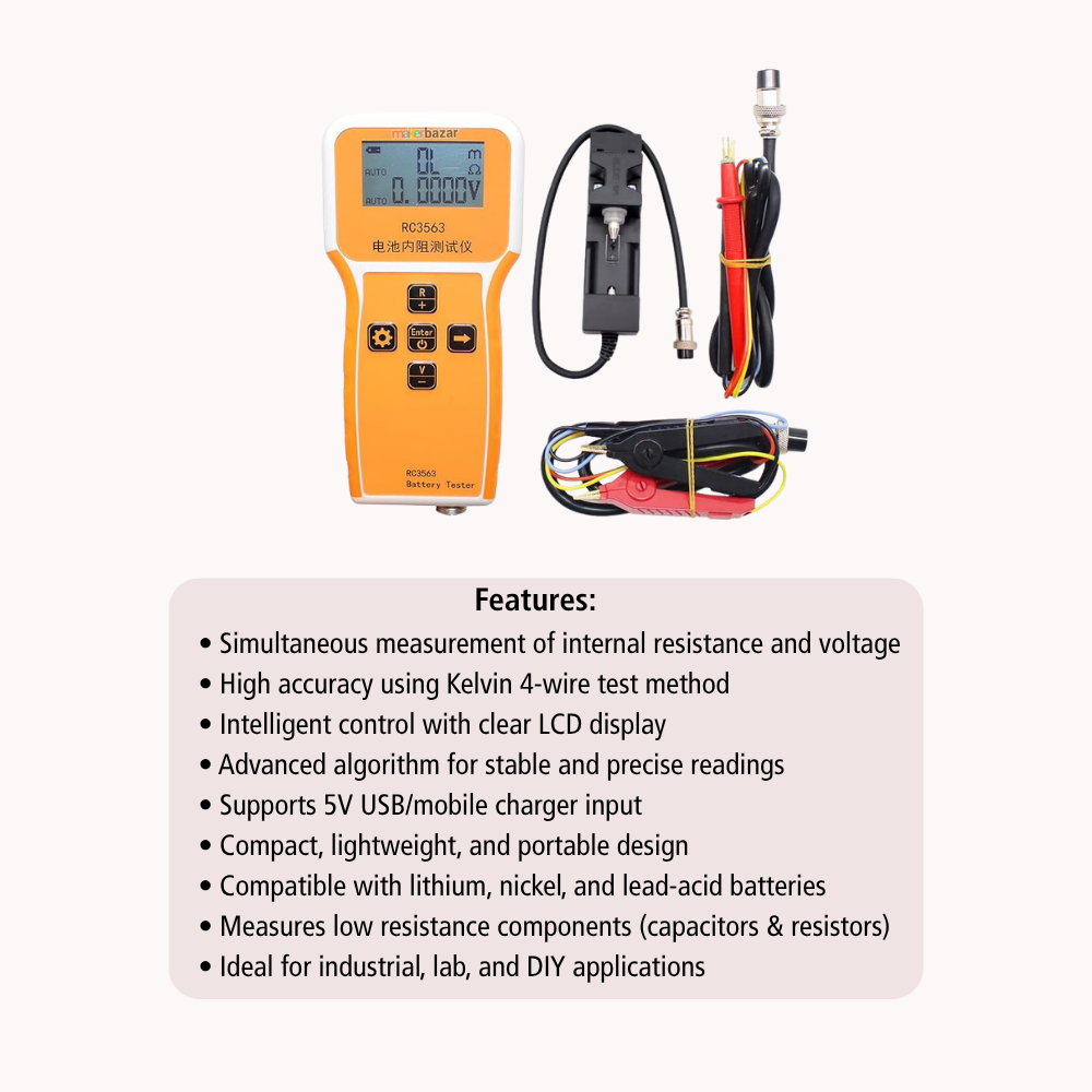RC3563 Battery Internal Resistance Tester – Handheld Battery Analyzer