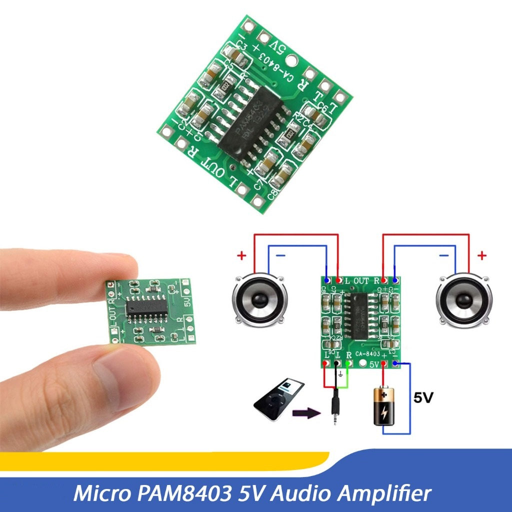 PAM 8403 ~5v 3Watt 2-Channel Stereo Audio Amplifier