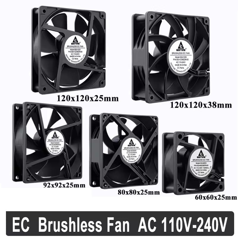 220V AC Cooling Axial Fan with Metal Frame