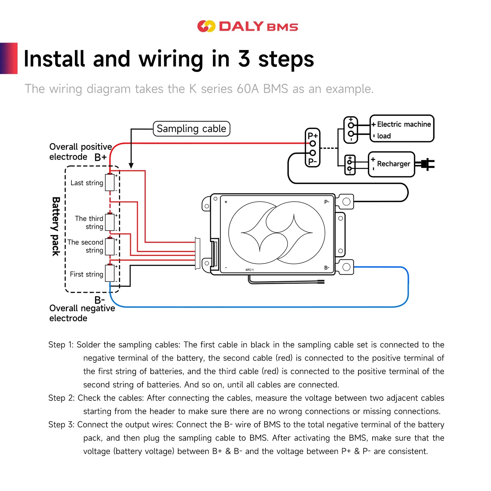 DALY K-Series Standard BMS Lifepo4 Battery Management System