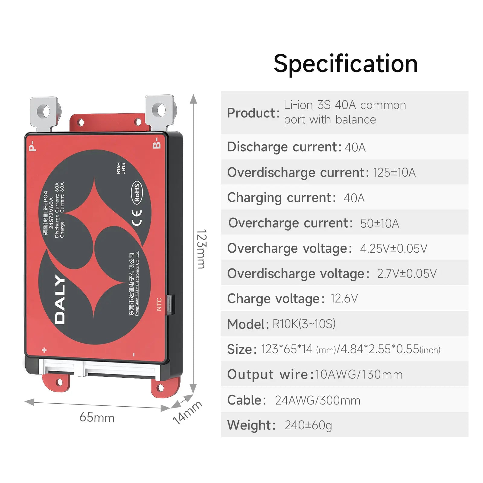 DALY K-Series Standard BMS Lifepo4 Battery Management System