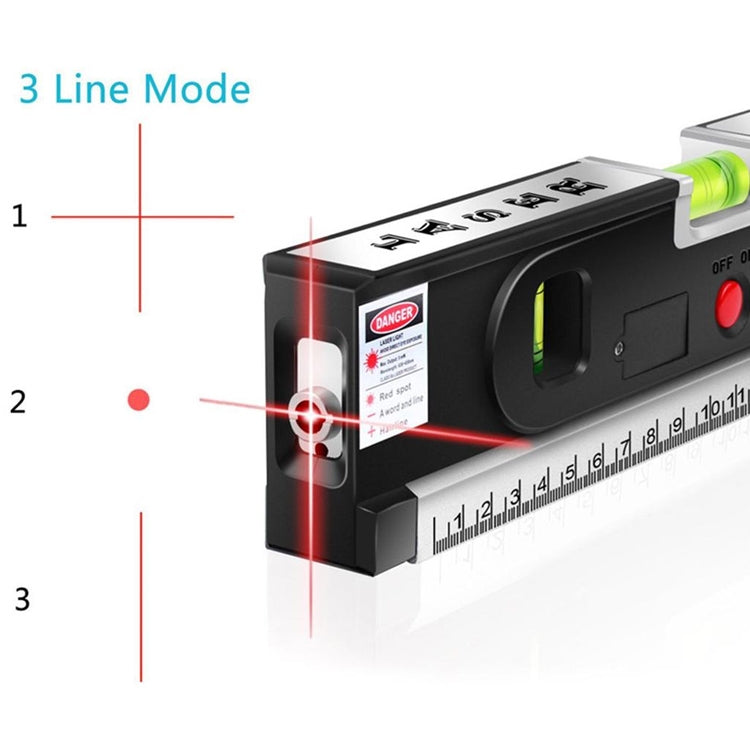 LevelPro4 8IN Laser Spirit Level with Measuring Tape and Three-Way Bubble Alligners