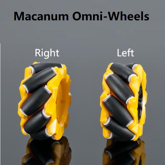60mm-K 60x30mm Mecanum Omni-Directional Wheel for TT Motors (Set of 4pcs)