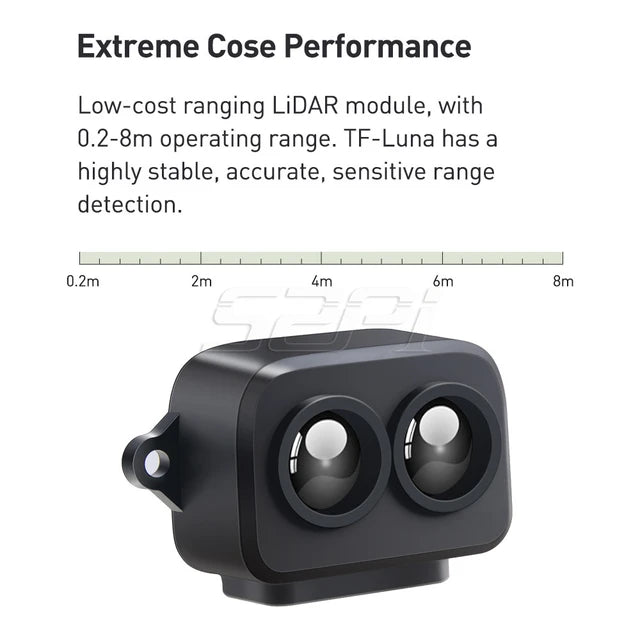 TF-Luna ToF LiDAR Module - 8 Meters Distance Sensor