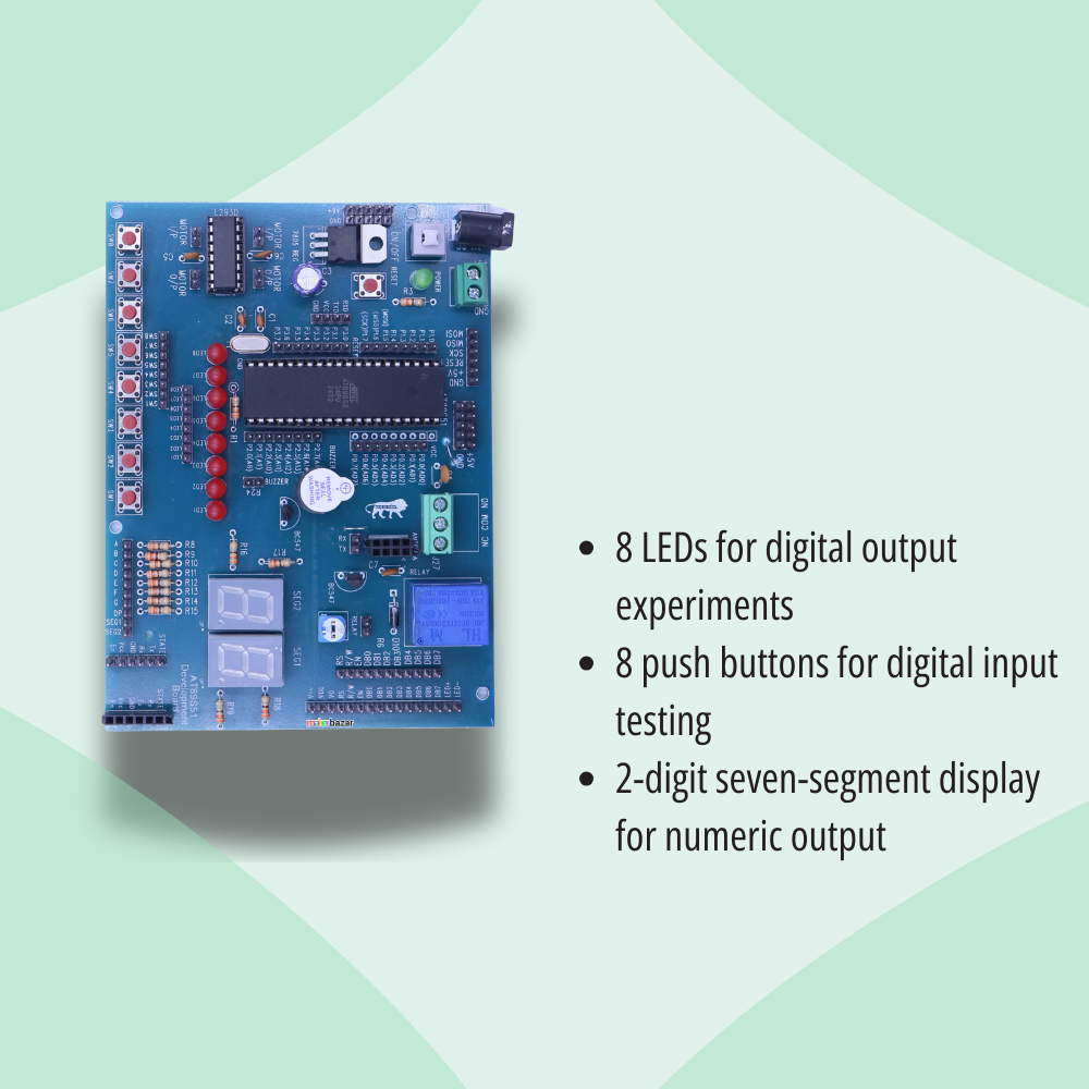 AT89S51/52 8051 Development Board | Microcontroller Training & Embedded System Learning Kit
