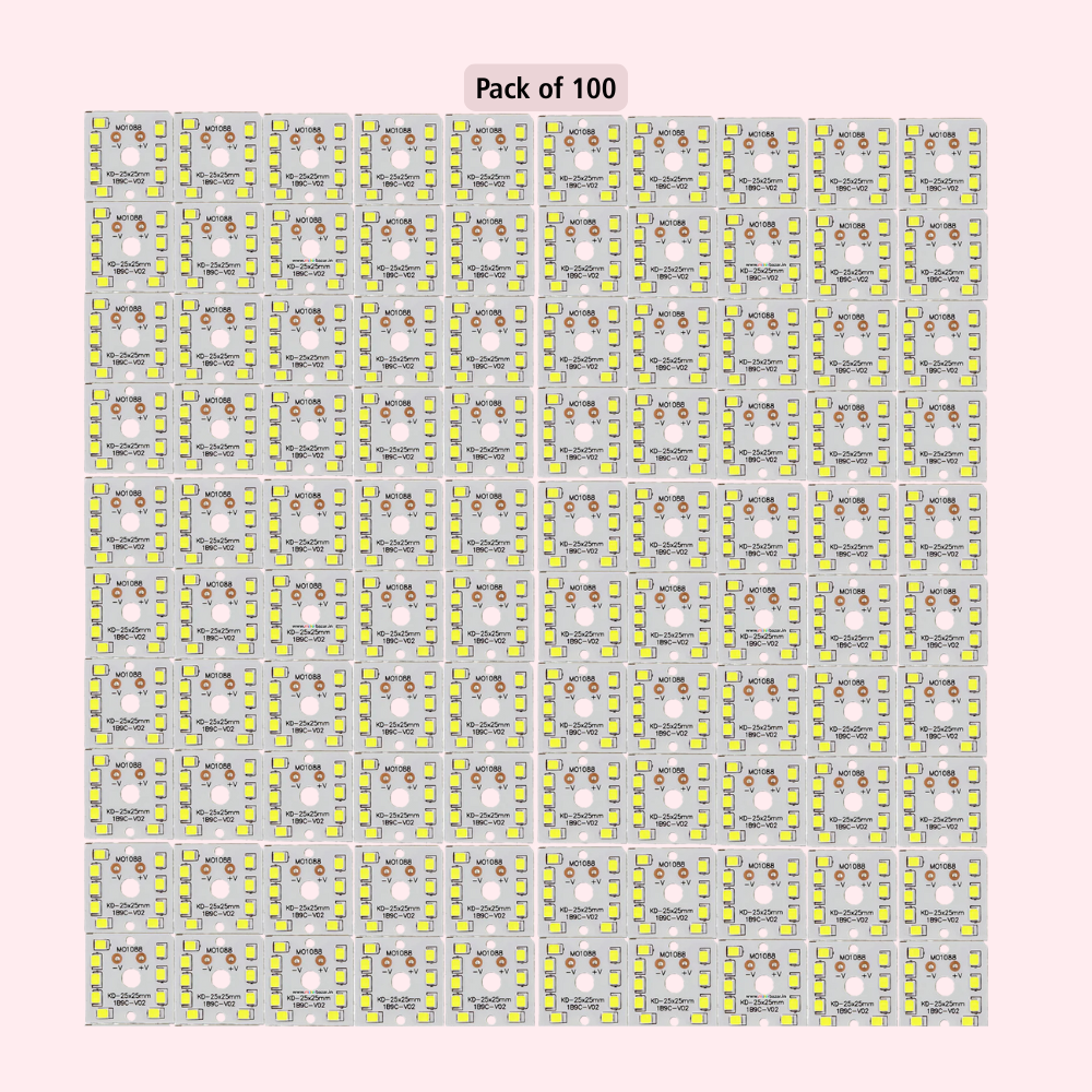 9W MCPCB 25x25mm Metal Core LED PCB