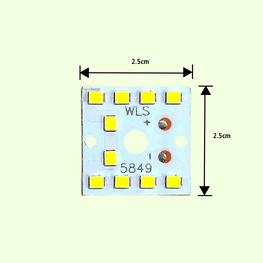 9W MCPCB 25x25mm Metal Core LED PCB