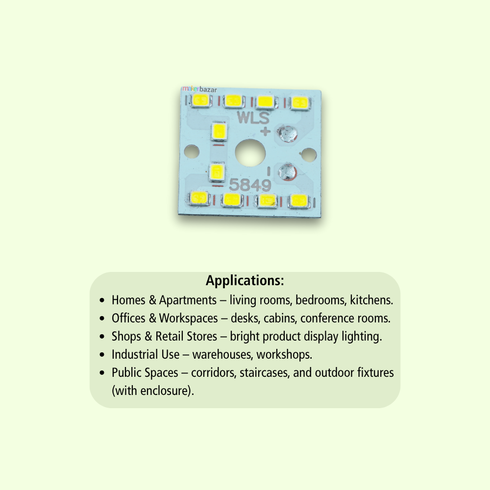 9W MCPCB 25x25mm Metal Core LED PCB
