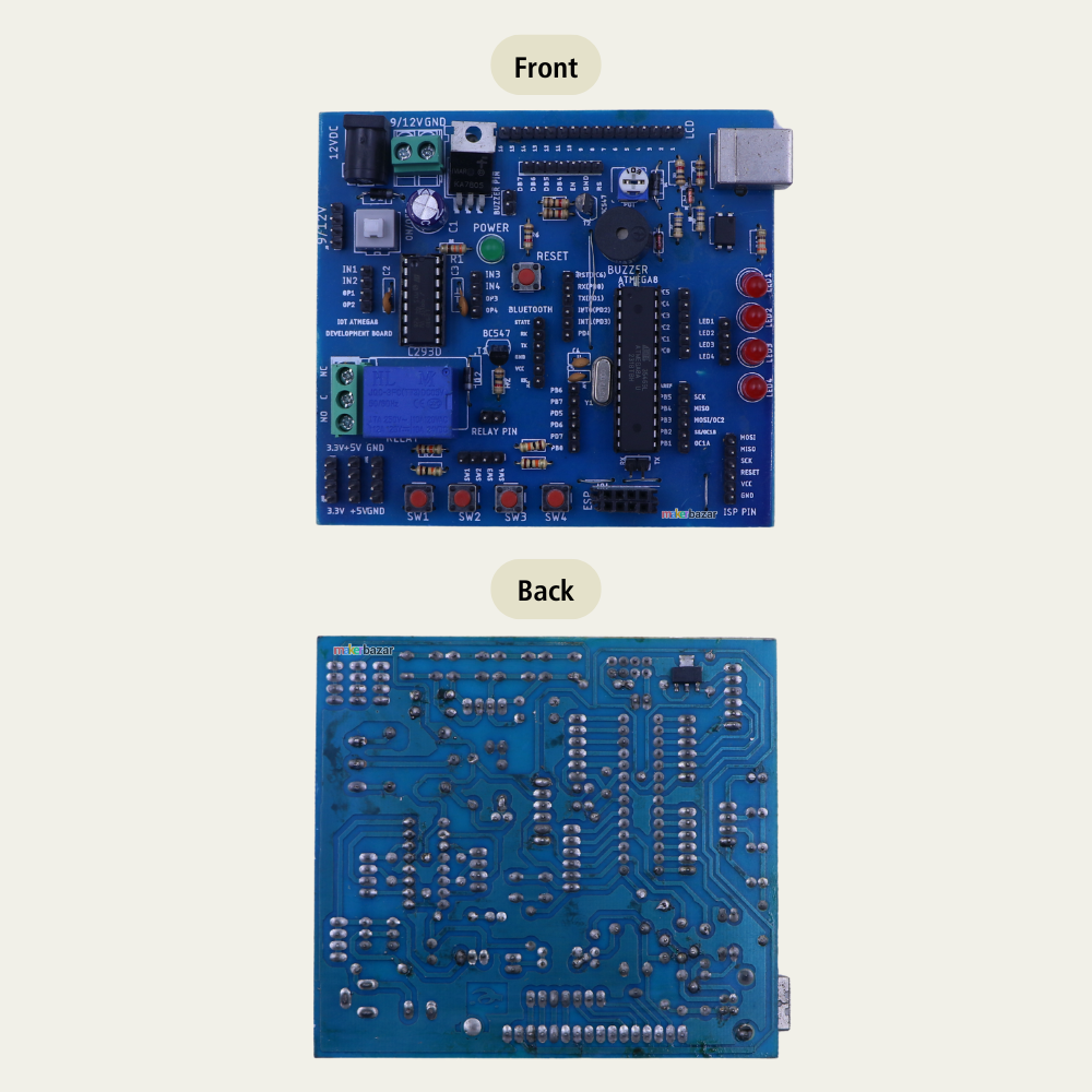 ATmega8 V2.0 Development Board | AVR Microcontroller Trainer Kit for Embedded & IoT Projects