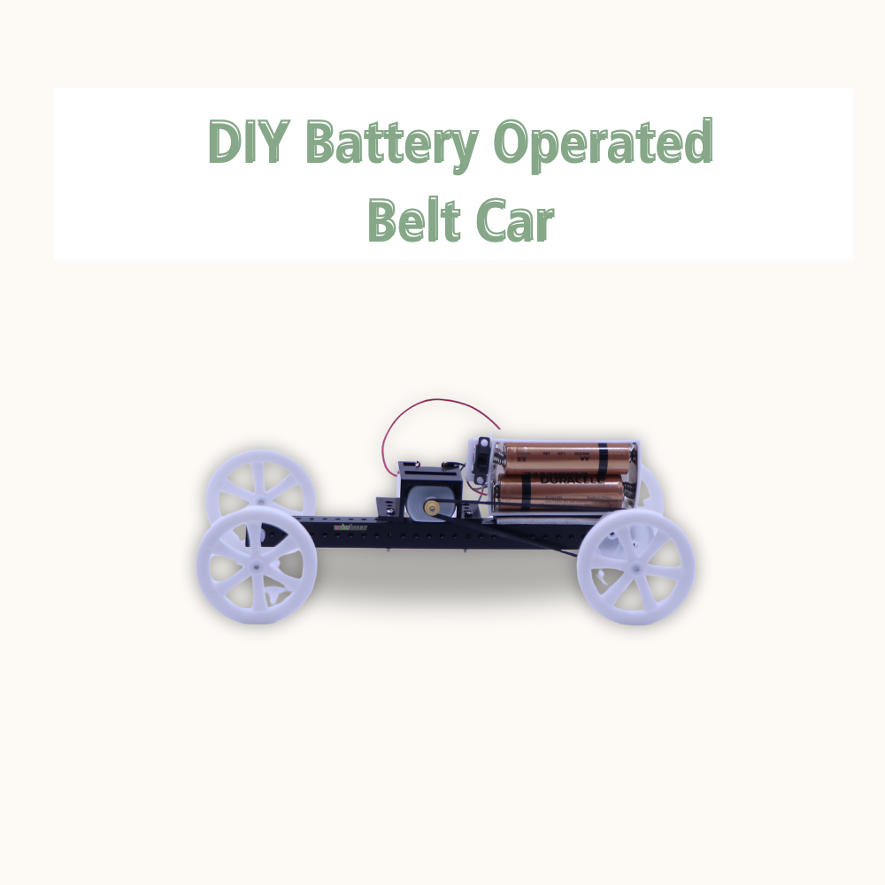 DIY Battery Operated Belt Car – STEM Educational Science Kit for Kids