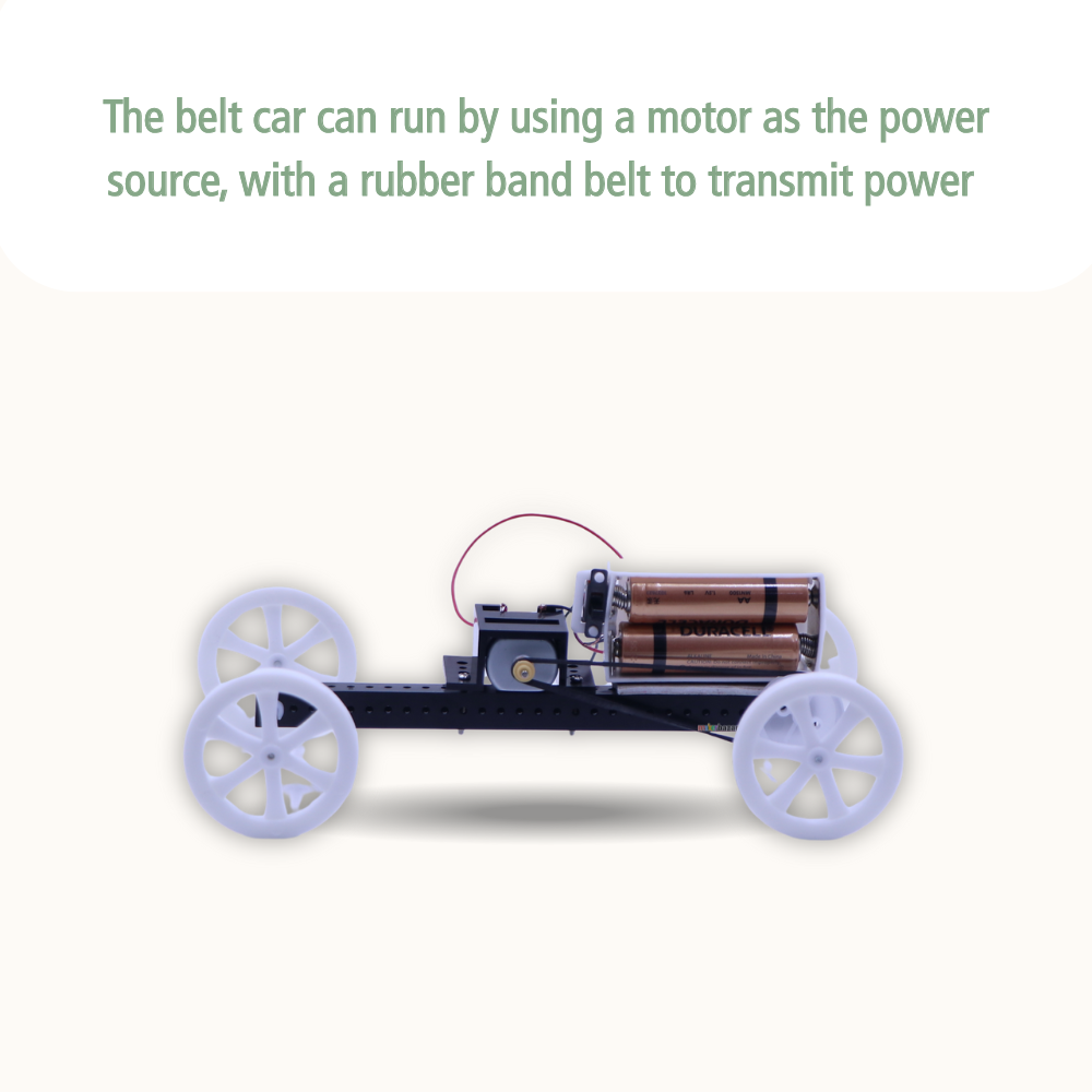 DIY Battery Operated Belt Car – STEM Educational Science Kit for Kids
