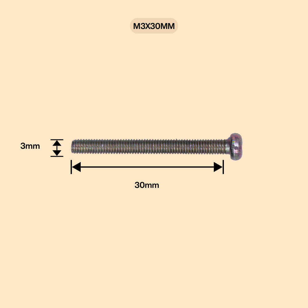 Screws/Nuts & Bolts Set (Golden Plated) - Pack of 10