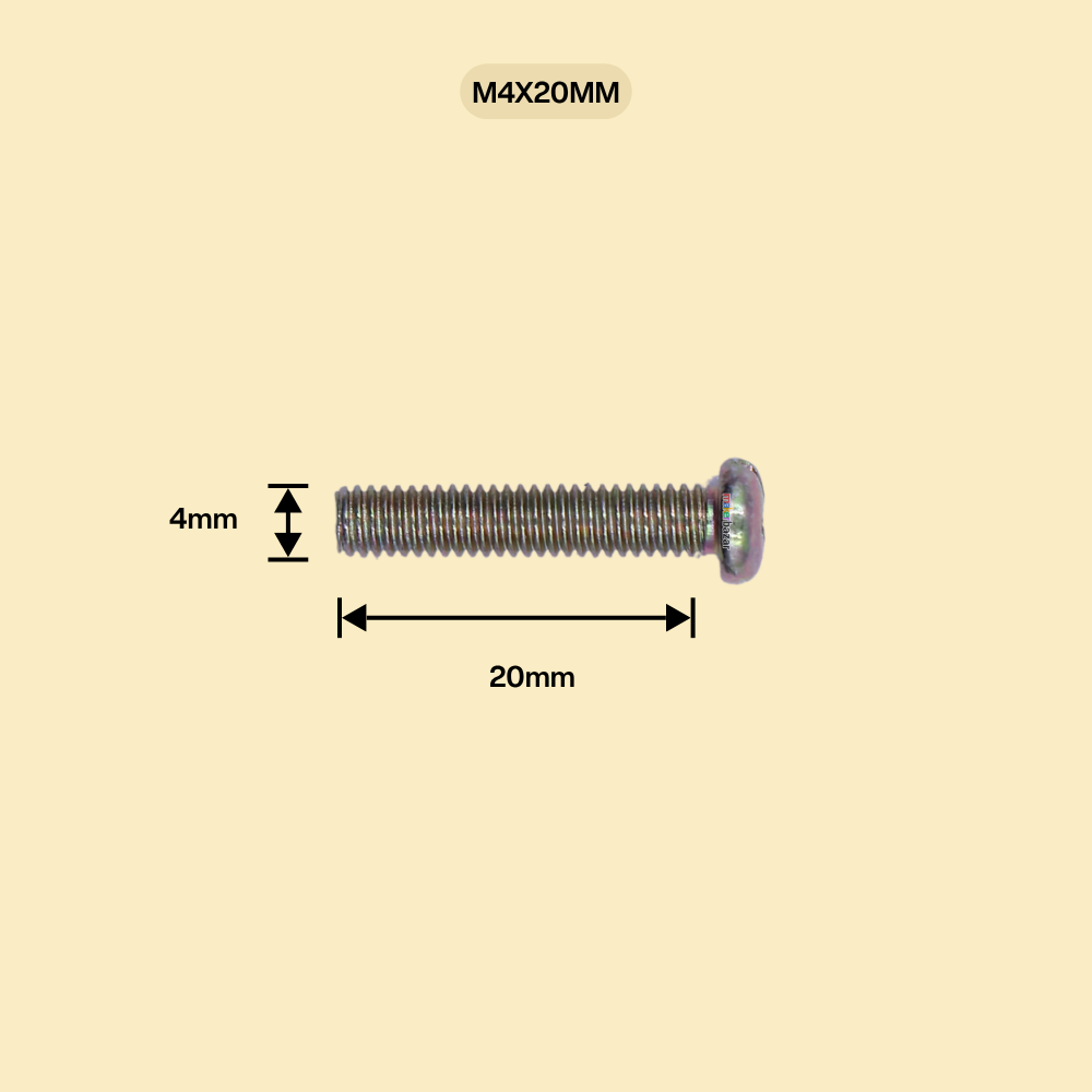 Screws/Nuts & Bolts Set (Golden Plated) - Pack of 10
