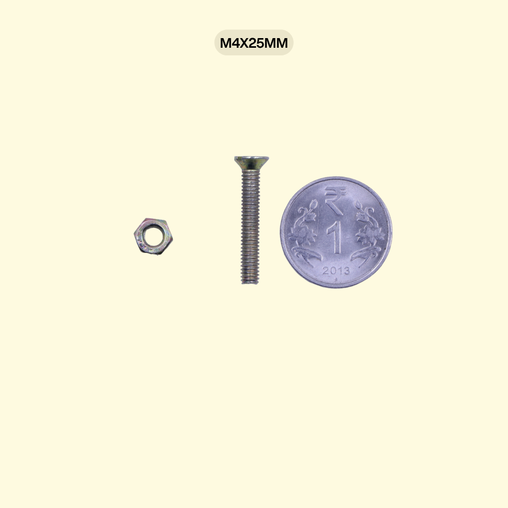 Screws/Nuts & Bolts Set (Golden Plated) - Pack of 10