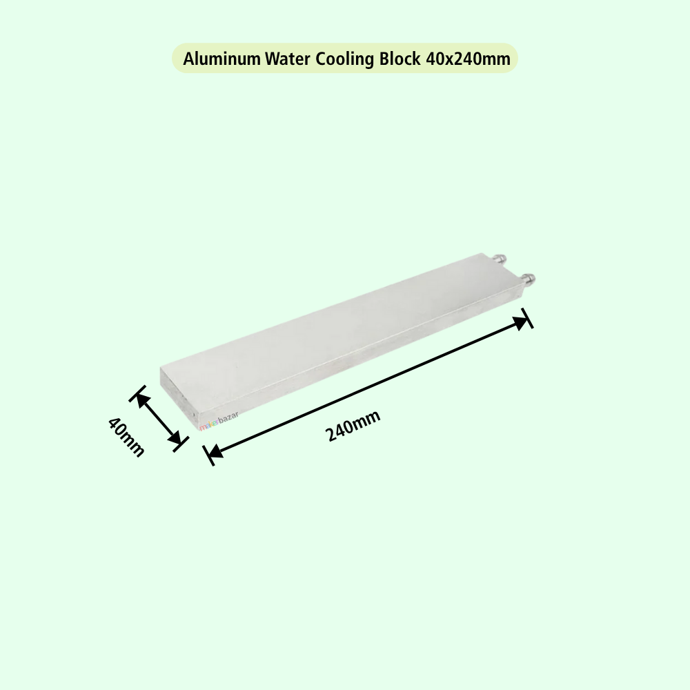 Same-Direction Aluminum Water Cooling Block for CPU/DIY Projects (Nozzles on Short-Side)