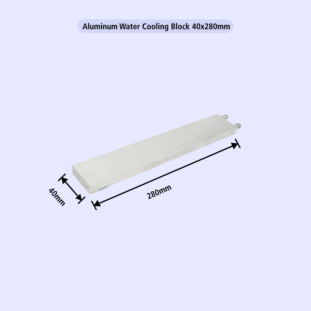 Same-Direction Aluminum Water Cooling Block for CPU/DIY Projects (Nozzles on Short-Side)