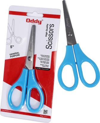 Oddy Stainless Steel Stationery Scissors with Soft Grip Handle