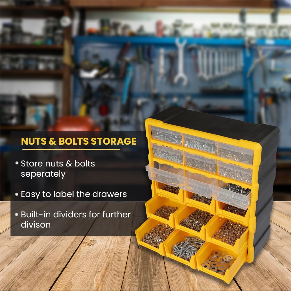 Alkon: ACO-9B9D Component Organizer Box with 9-Bins & 9-Drawers