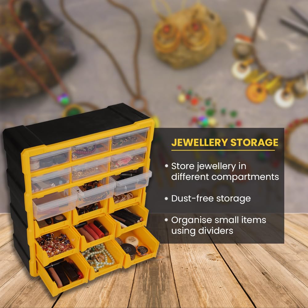 Alkon: ACO-9B9D Component Organizer Box with 9-Bins & 9-Drawers