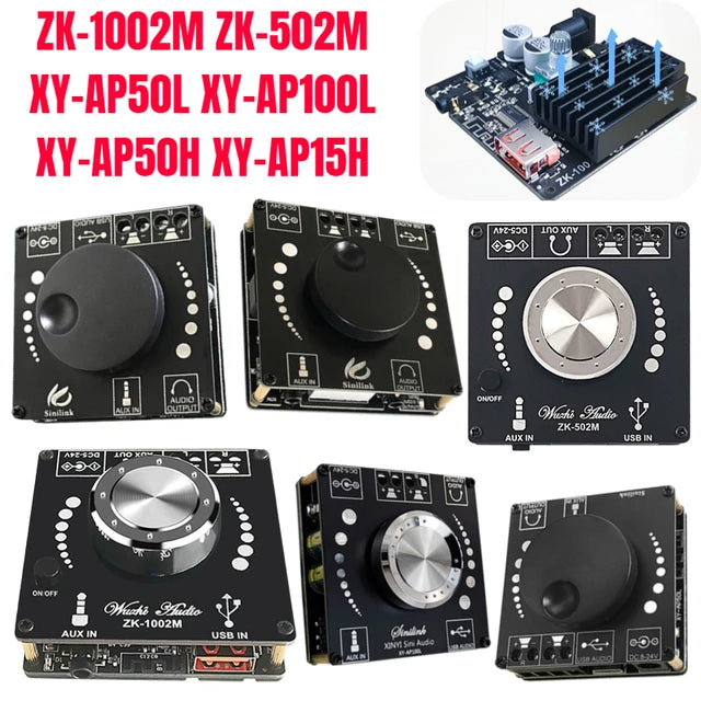 ZK-Series Stereo Bluetooth 5.0 Power Audio Amplifier Board