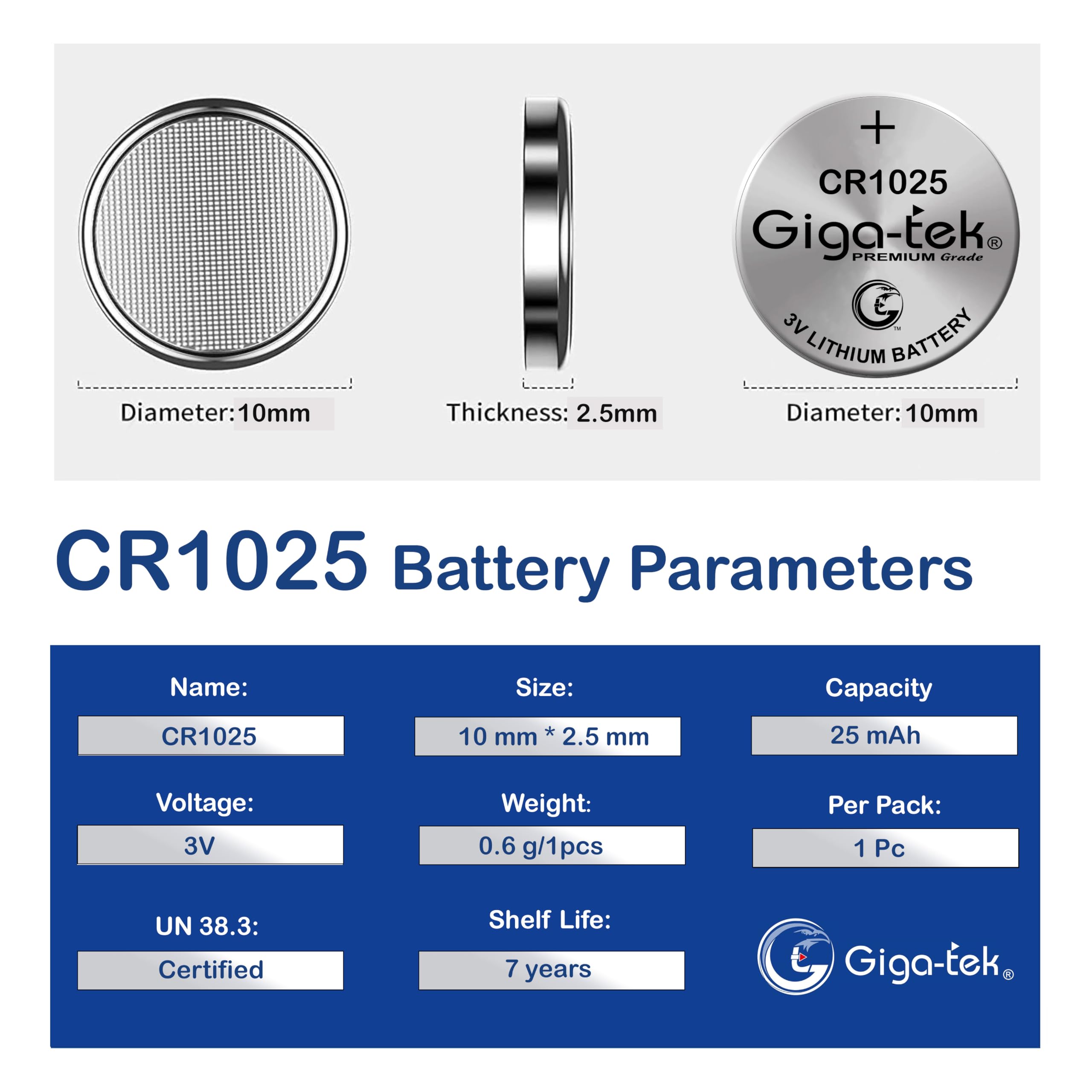 Renata 3V CR-Series Coin Button Cell Lithium Battery
