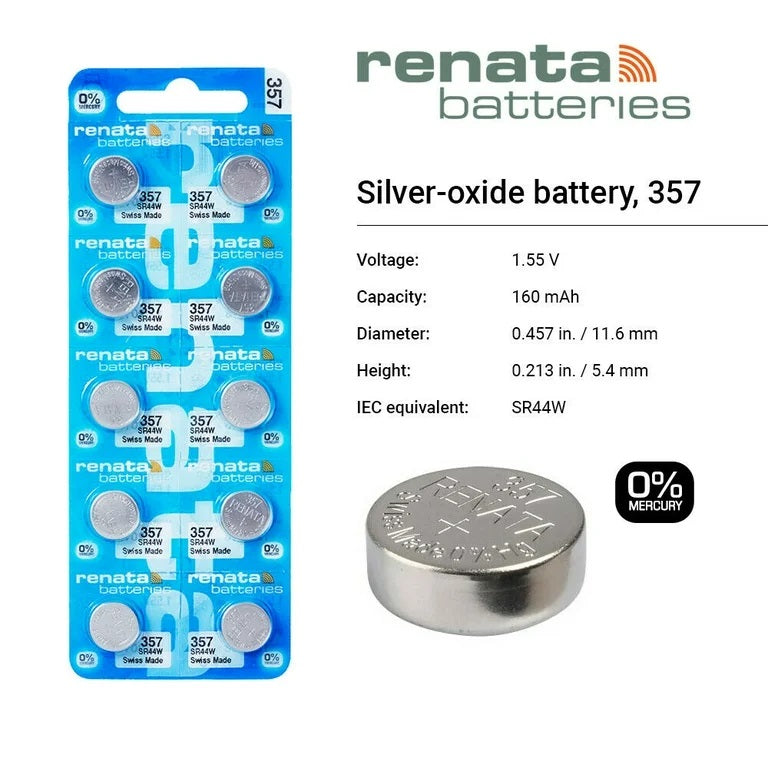 Renata: 1.55V Silver Oxide Wrist Watch Battery Button Cell