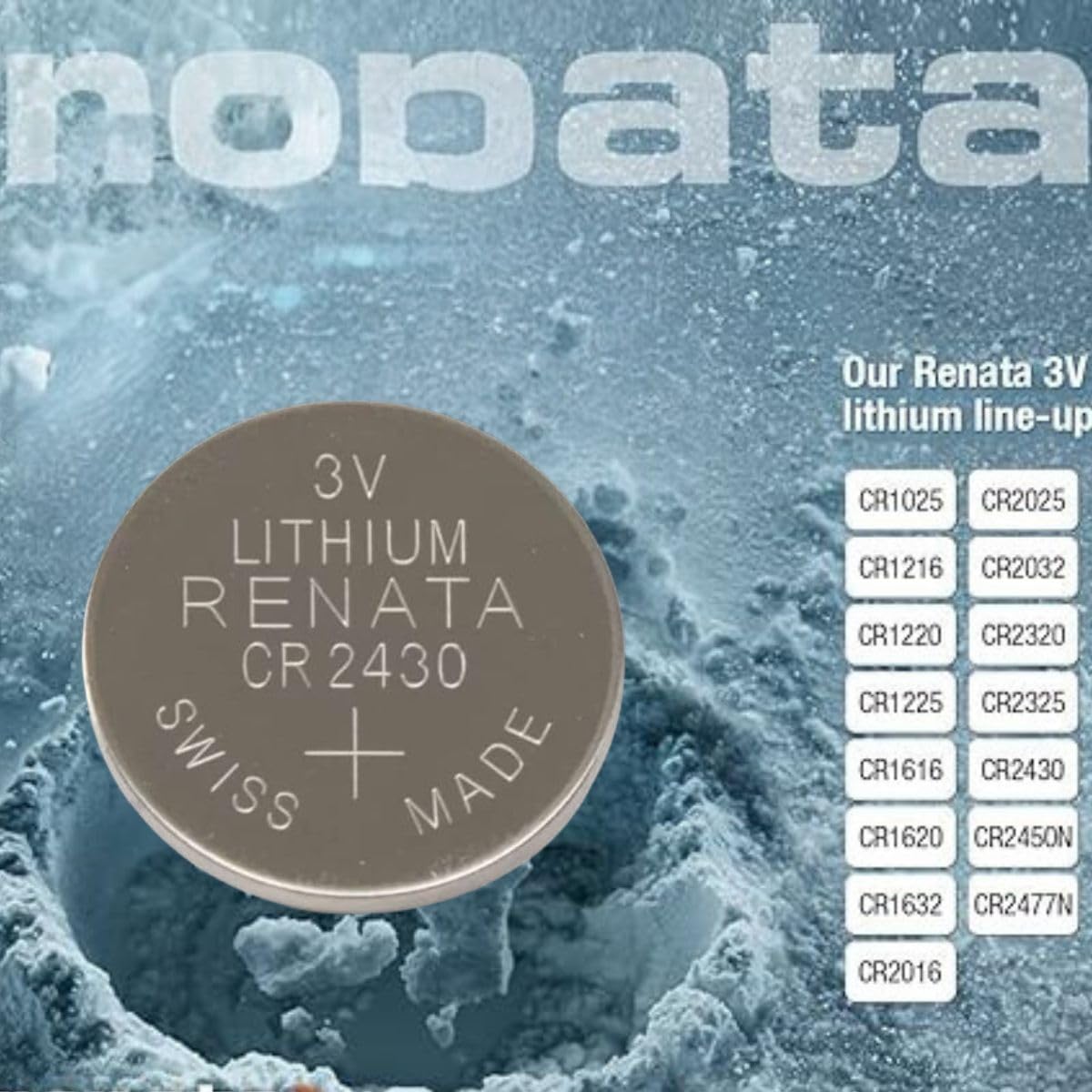 Renata 3V CR-Series Coin Button Cell Lithium Battery