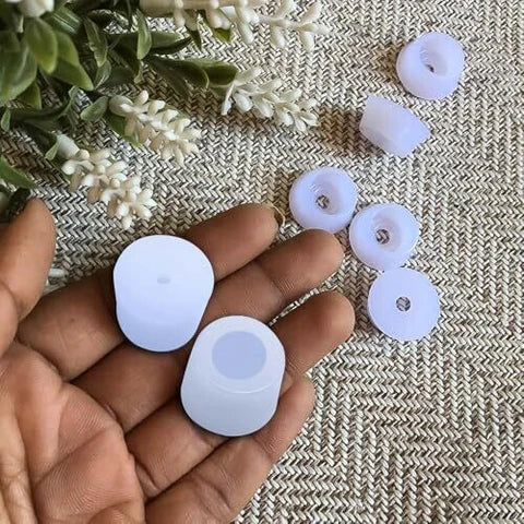 Plastic Furniture Buffer – White Protective Leg Caps (Multiple Sizes)