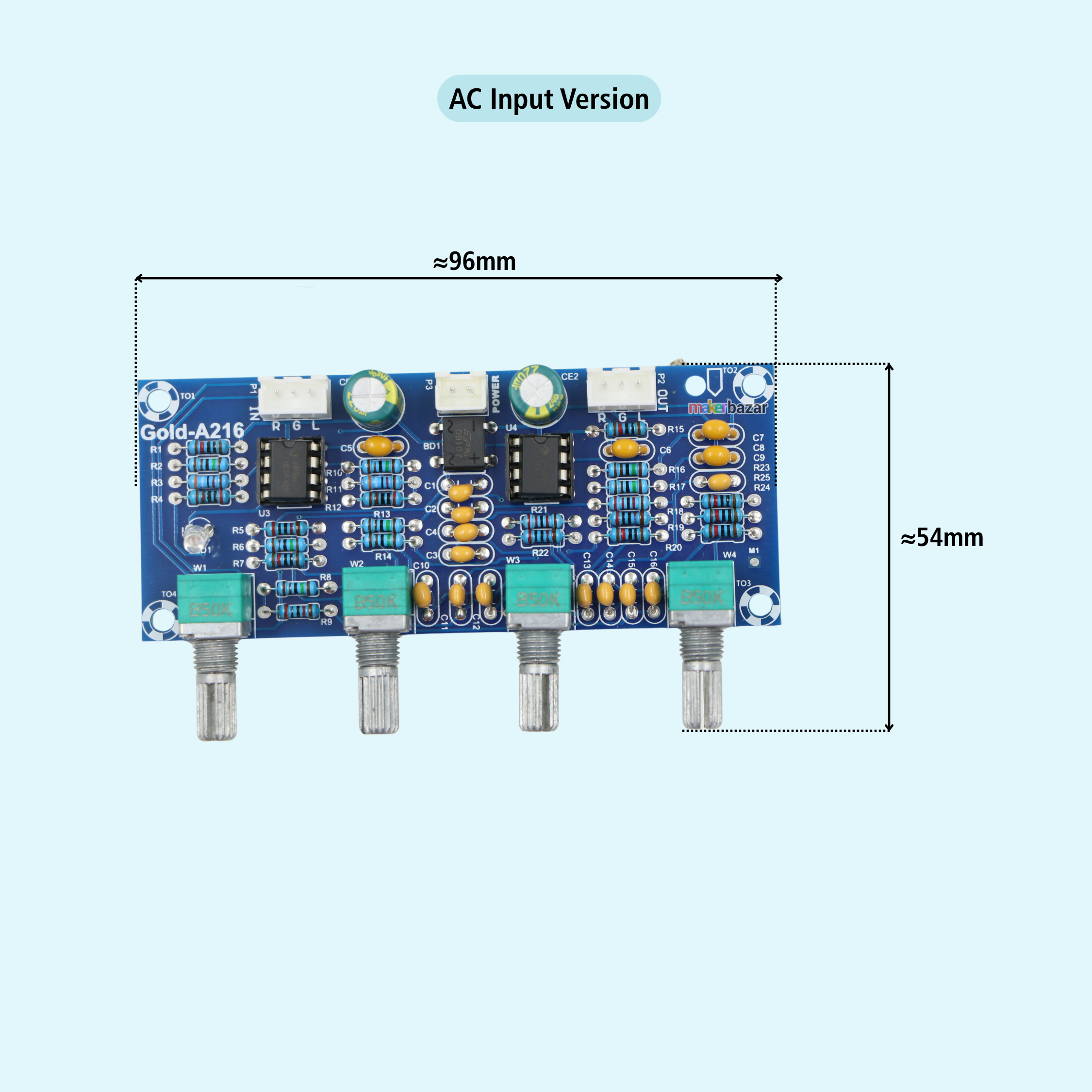 XH-A901 NE5532 Tone Board Pre-Amplifier with Bass & Treble Control (AC/DC version)