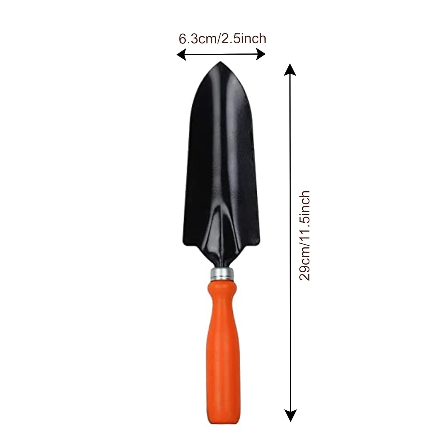 Hand Digging Metal Trowel With Plastic Handle for Gardening (Small Size)