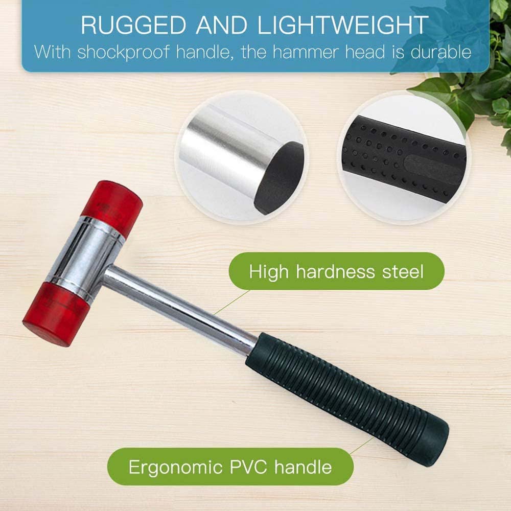 Taparia: SFH30 30mm Soft Faced Plastic Mallet Hammer with Rubber Grip Handle