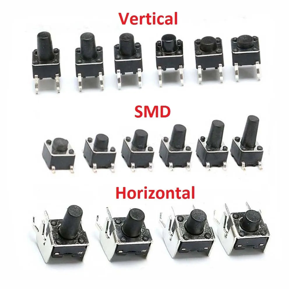 6x6mm DIP Mini Tactile Push Button Switch - 4Legs