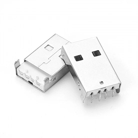 USB-A 2.0 Male Plug Connector SMD SMT Jack (Mount-Type)