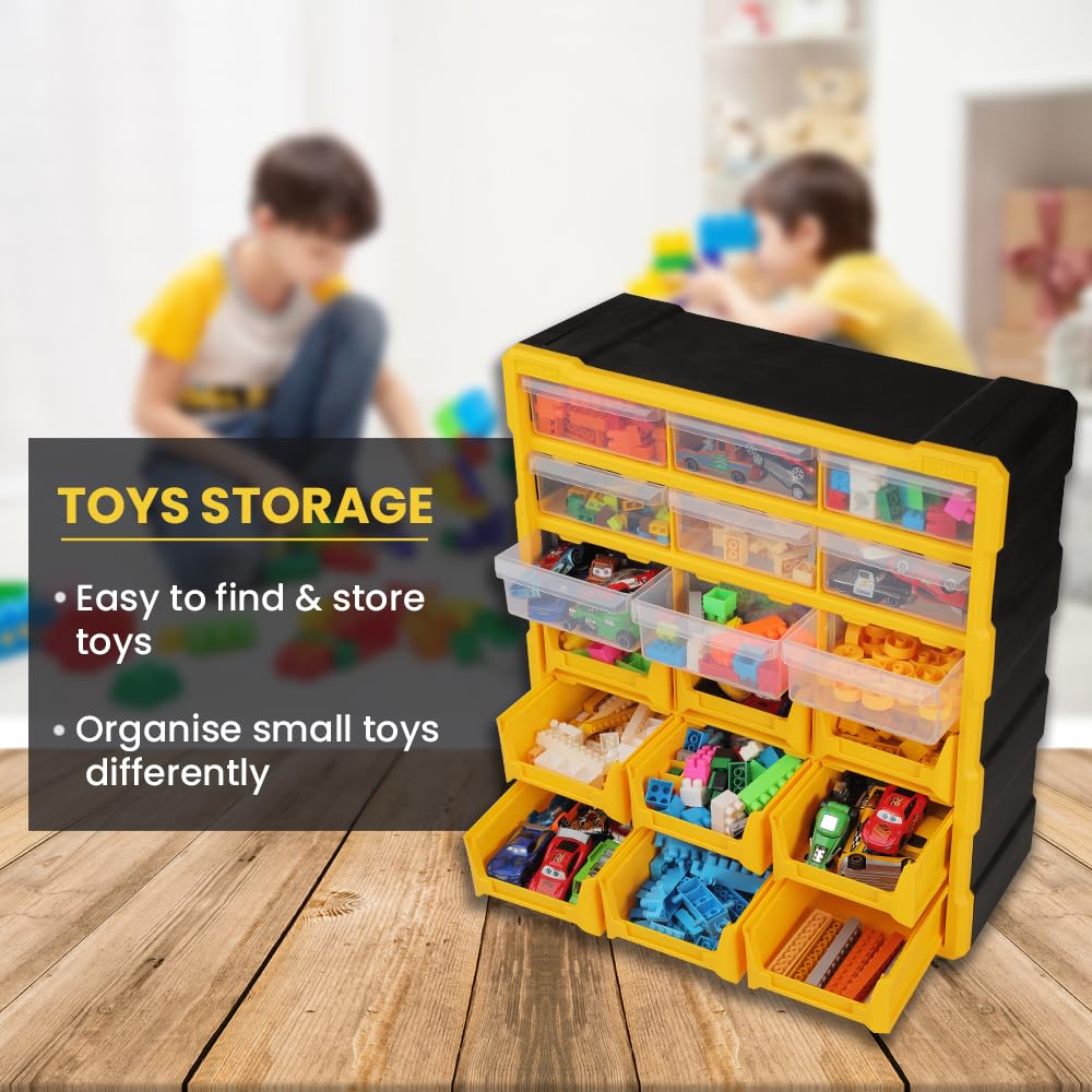 Alkon: ACO-9B9D Component Organizer Box with 9-Bins & 9-Drawers