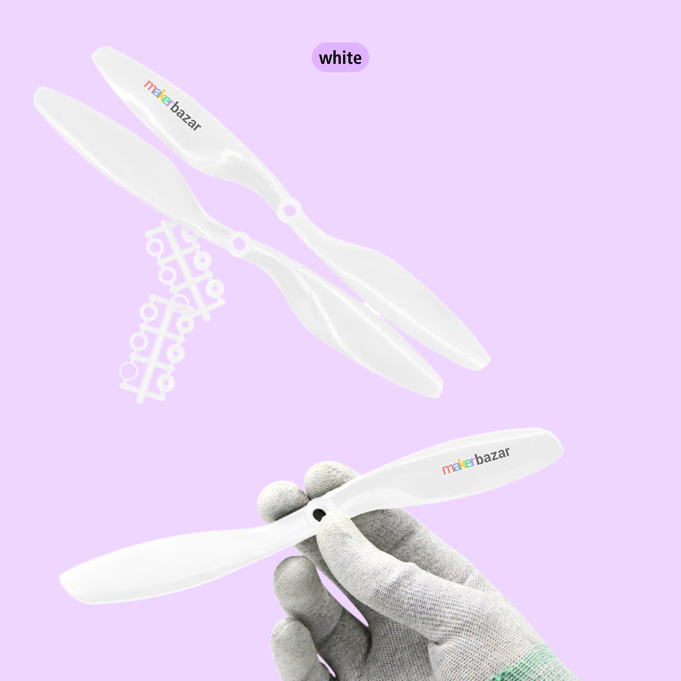 2-Blades 4.5mm Propellers For Drone/Quadcopters CW + CCW (1-Pair)