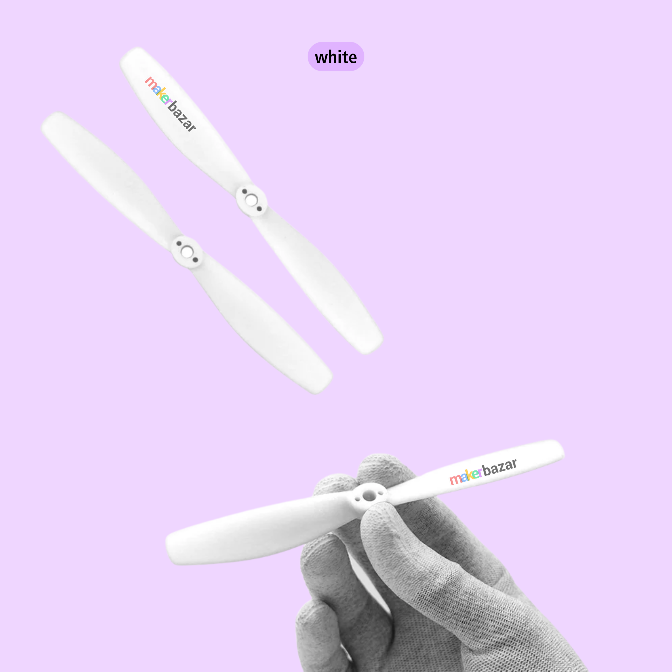 2-Blades 4.5mm Propellers For Drone/Quadcopters CW + CCW (1-Pair)