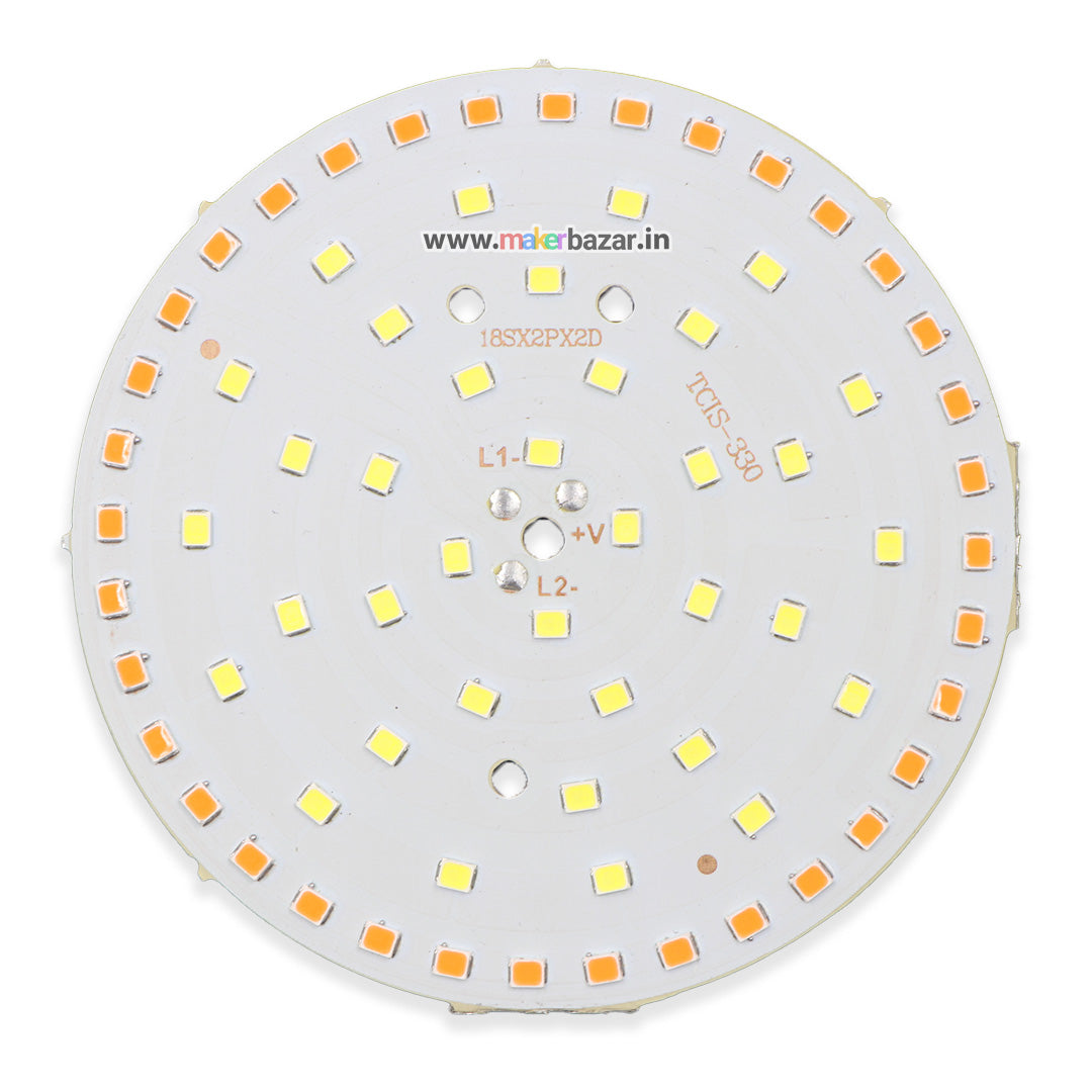 10W MCPCB 90mm LED Dual Color Cool White & Warm White Mix