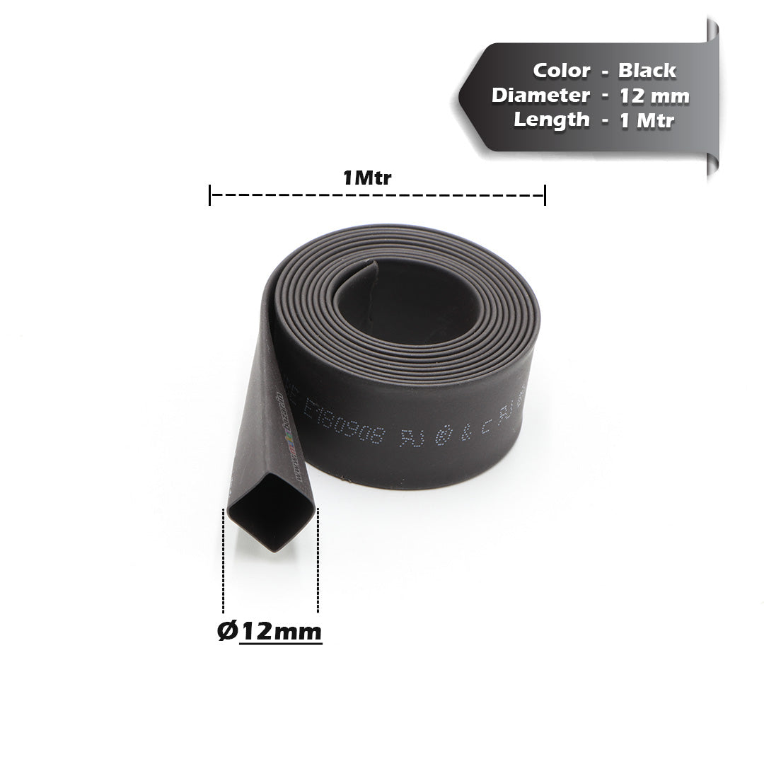 Black Heat Shrink Sleeve Tube For Wire Protection
