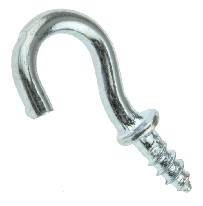 0.5in/13mm Mini J Hook Stainless Steel Ceiling Hooks Cups Screw Holder