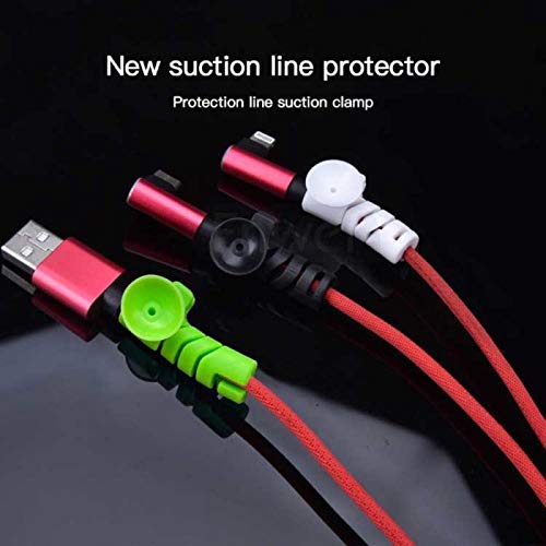 4pcs Spiral Charger Cable Protector with Sucker Suction
