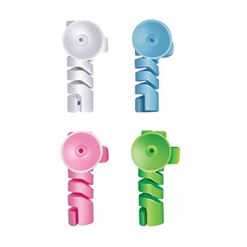 4pcs Spiral Charger Cable Protector with Sucker Suction