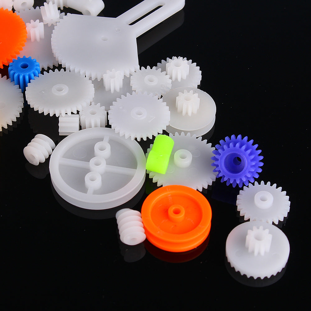 78Pcs Plastic Gear Assorted Kit Set with Various Gear and Axle Belt Bu